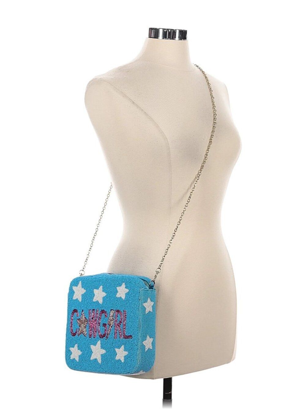 Lily Jane Boutique Blue Beaded “Cowgirl” Crossbody Bag - Picture 2 of 7